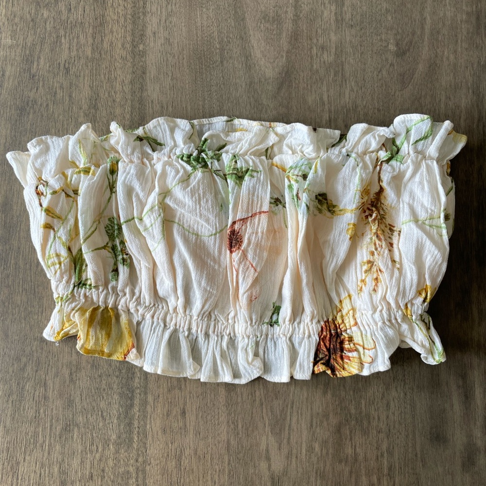 Sunflower Crop Tube Top